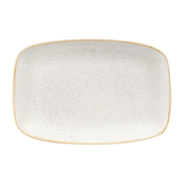 Churchill Stonecast Chefs' Oblong Plate No. 8 Barley White (Box 6) (B2B)