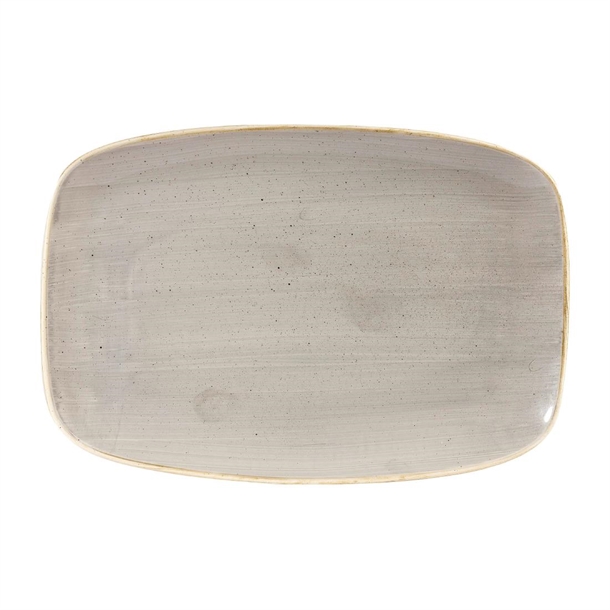 Churchill Stonecast Chefs' Oblong Plate No. 8 Peppercorn Grey (Box 6) (B2B)