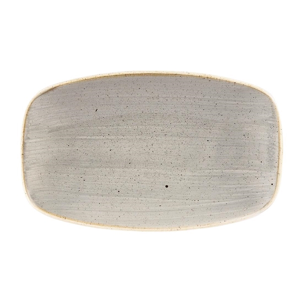 Churchill Stonecast Chefs' Oblong Plate No. 1 Peppercorn Grey (Box 12) (B2B)