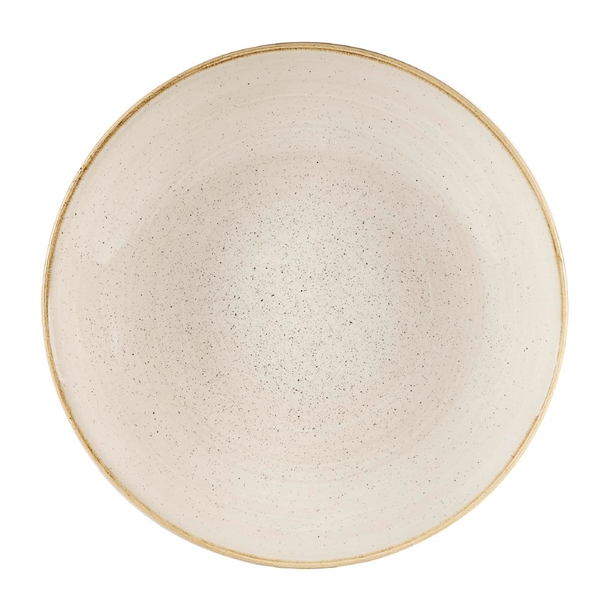 Churchill Stonecast Nutmeg Cream Coupe Large Bowl 12" Box 6