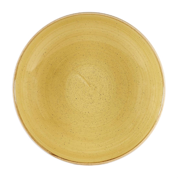 Churchill Stonecast Coupe Bowl Mustard Seed Yellow (Box 6) (B2B)