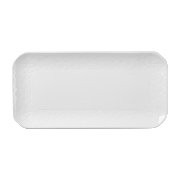 Churchill Alchemy Abstract White Shallow Oblong Tray 265mm (Box 6)(Direct)