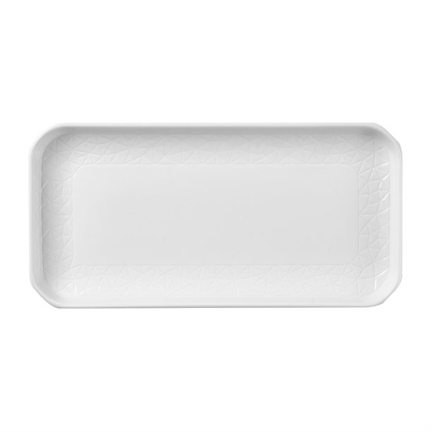 Churchill Alchemy Abstract White Deep Oblong Tray 300mm (Box 6)(Direct)