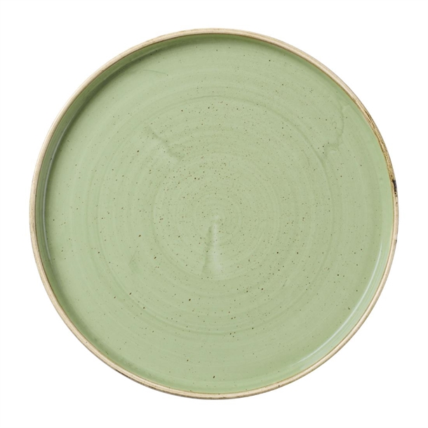 Churchill Stonecast Sage Green Walled Plate (Box 6) (B2B)