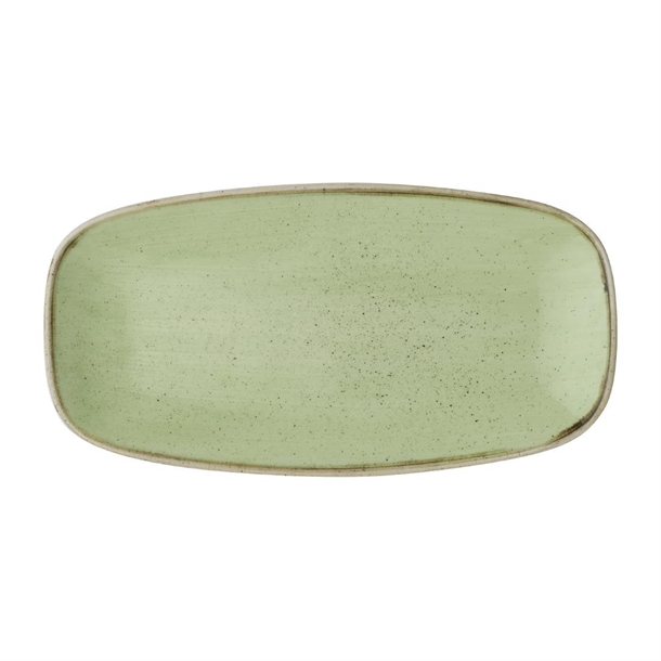 Churchill Stonecast Sage Green Chefs Oblong Plate 11 3/4X6" Box 12