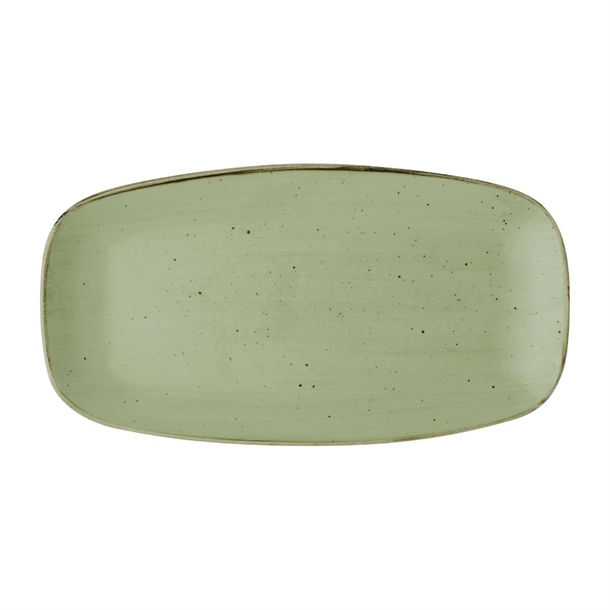 Churchill  Stonecast Sage Green  Chefs Oblong Plate 13 7/8X7 3/8" Box 6