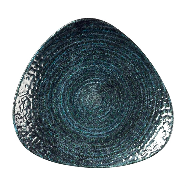 Churchill Homespun Chroma Blue Triangle Plate 229mm (Box 12)(Direct)