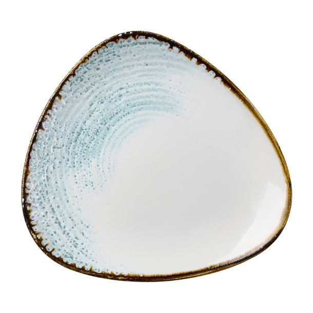 Churchill Homespun Accents Aquamarine Triangle Plate (Box 12) (B2B)