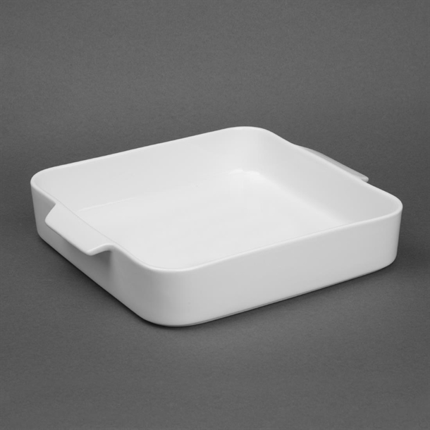 Olympia Whiteware Square Eared Roaster - 260x225x50mm (Box 2)