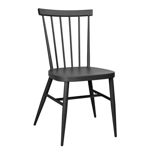 Bolero Windsor Aluminium-Stühle, Schwarz, 4 Stück