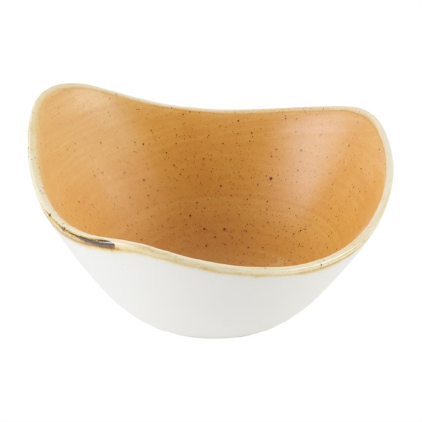 Churchill Stonecast Tangerine Lotus Bowl 6" Box 12