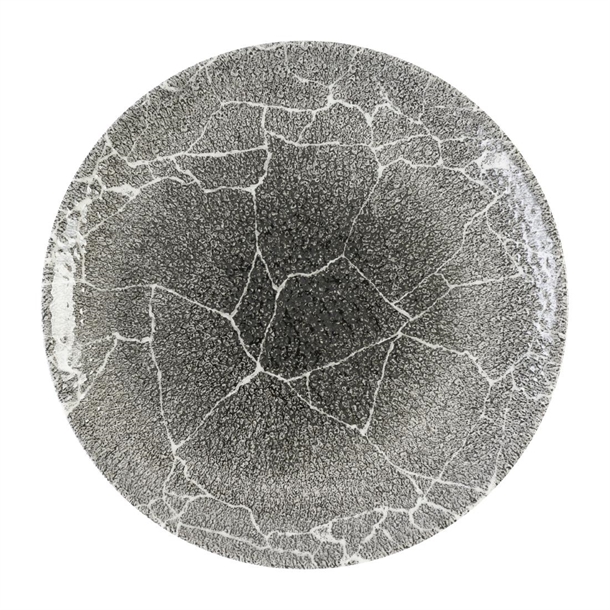 Churchill Studio Prints Kintsugi Quartz Black Coupé-Teller, 260 mm, (12 Stück)