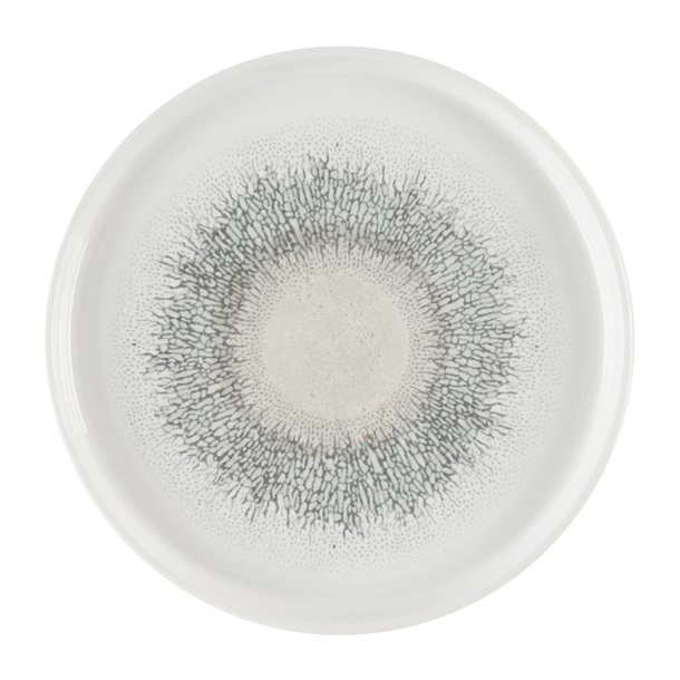 Studio Prints Fusion Agate Grey Chefs' Walled Plate 260mm (Box 6) (Direct)