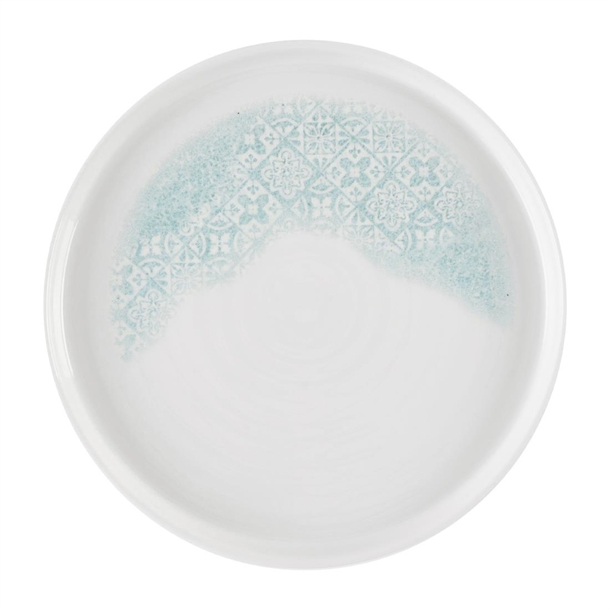 Vintage Prints Med Tiles Aquamarine Chefs' Walled Plate 210mm (Box 6) (B2B)