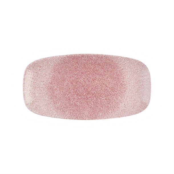 Studio Prints Raku Rose Quartz Pink Oblong Plate 355x189mm (Box 6) (Direct)