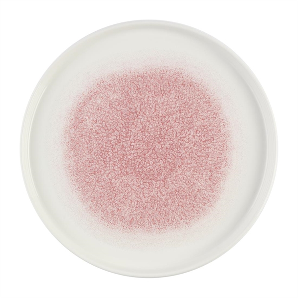 Studio Prints Raku Rose Quartz Pink Chefs' Walled Plate 260mm (Box 6) (B2B)