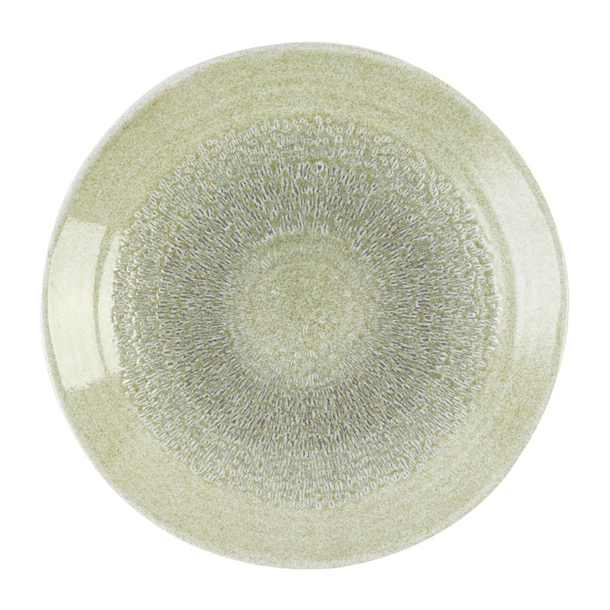 Harvest Grain Speckled Green Organic Coupe Plate 230mm(Box 12) (B2B)
