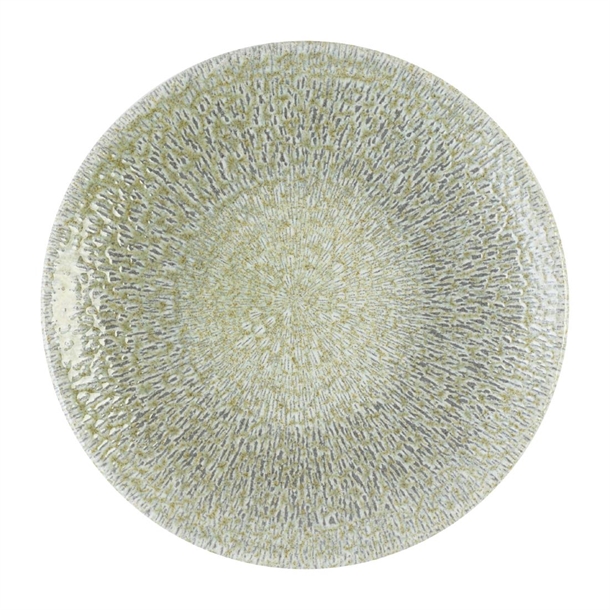 Harvest Grain Speckled Green Organic Coupe Plate 164mm (Box 12) (B2B)
