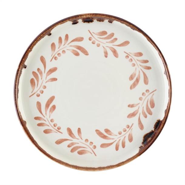 Harvest Mediterranean Terracotta Round Walled Plate 210mm(Box 6) (B2B)