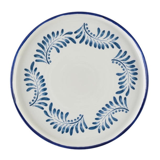 Harvest Mediterranean Blue Round Walled Plate 260mm (Box 6) (B2B)