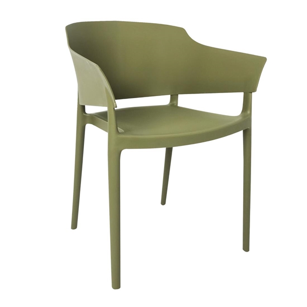 Bolero Lorenzo Cafe Chairs Green Tea (Pack 2)