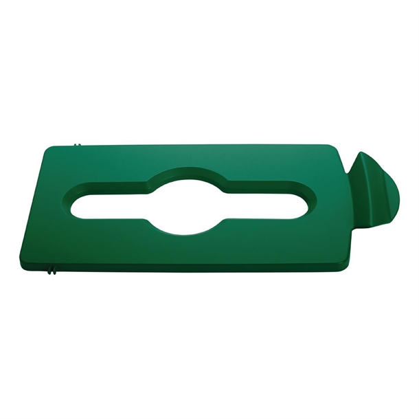 Rubbermaid SJRS Stream Topper - Green Mixed Recycling Lid Insert