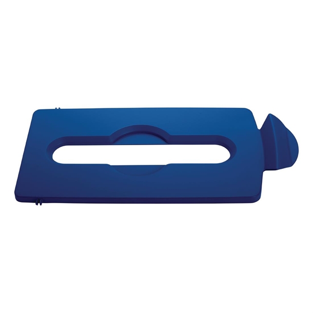 Rubbermaid SJRS Stream Topper - Blue Paper Slot Lid