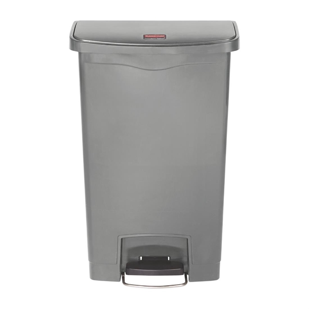 Rubbermaid Slim Jim Resin Front Step-On Grey - 50Ltr
