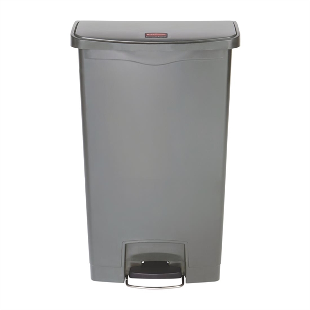 Rubbermaid Slim Jim Resin Front Step-On Grey - 68Ltr