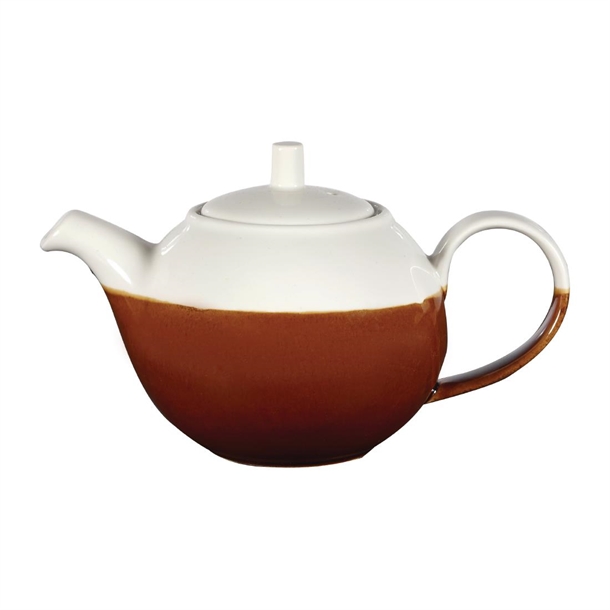 Churchill Monochrome Cinnamon Brown Profile Beverage Pot 15oz (Box 4) (B2B)