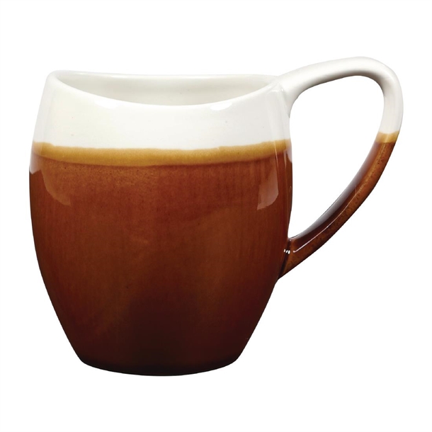 Churchill Monochrome Cinnamon Brown Bulb Mug 12.5oz (Box 6) (B2B)