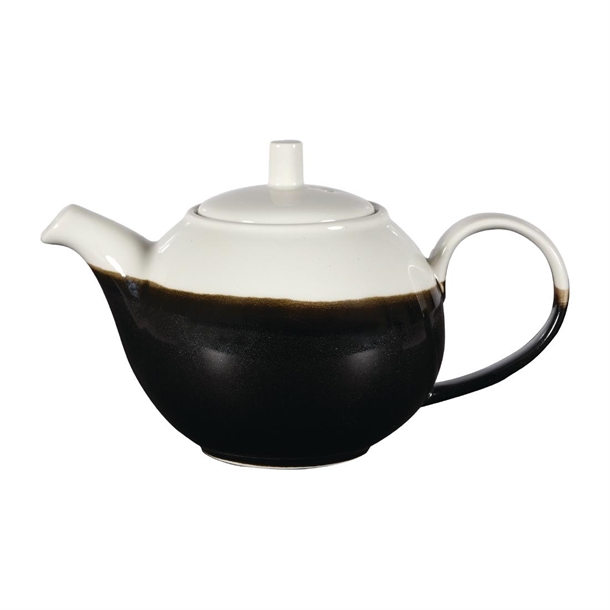 Churchill Monochrome Onyx Black Profile Beverage Pot 15oz (Box 4) (Direct)
