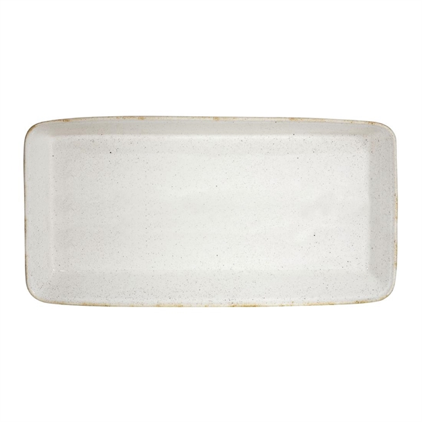 Churchill Stonecast Hints Barley White Rect Baking Tray21x13x2.5"(Box 2)(B2B)