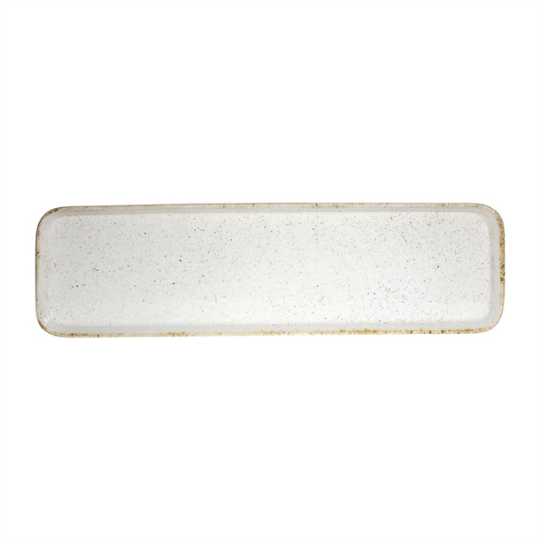 Churchill Stonecast Hints Barley White 2/4 Flat Tray - 21x6" (Box 4) (B2B)