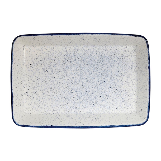 Churchill Stonecast Hints Indigo Rectangle Baking Dish 15" (Box 4) (B2B)