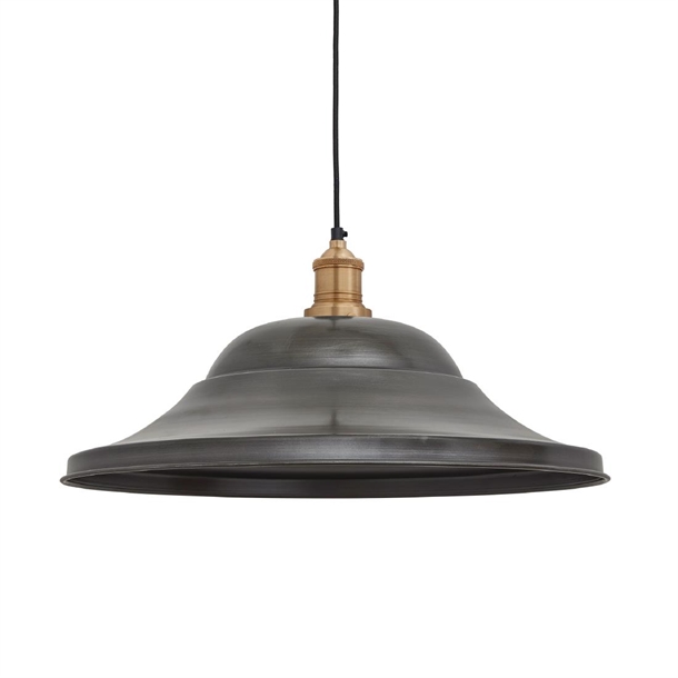 Brooklyn Giant Hat Pendant - 21" - Pewter - Brass Holder (Direct)