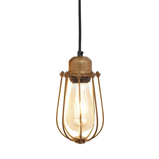 Orlando Wire Cage Pendant - 4" - Brass (Direct)