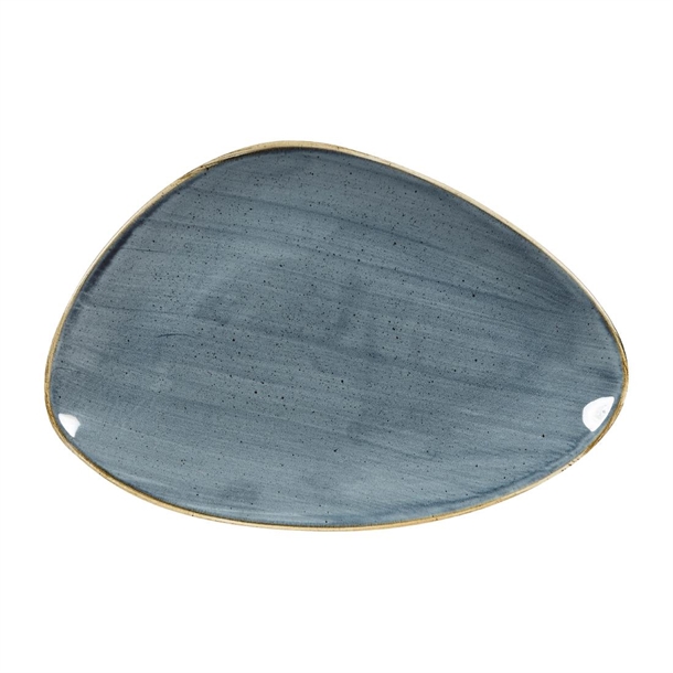 Churchill Stonecast Blueberry Triangle Chefs Plate - 12x8" (Box 6) (B2B)