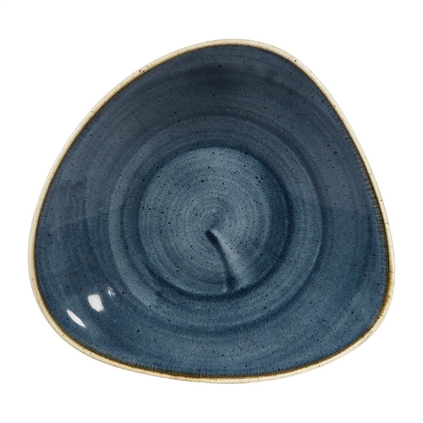 Churchill Stonecast Blueberry Triangle Shallow Bowl 8 1/4x8 1/4"(Box 12)(B2B)