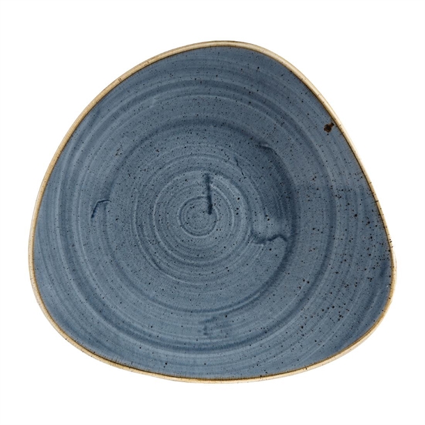 Churchill Stonecast Blueberry Triangle Shallow Bowl10 3/4x10 1/2"(Box 12)(B2B)
