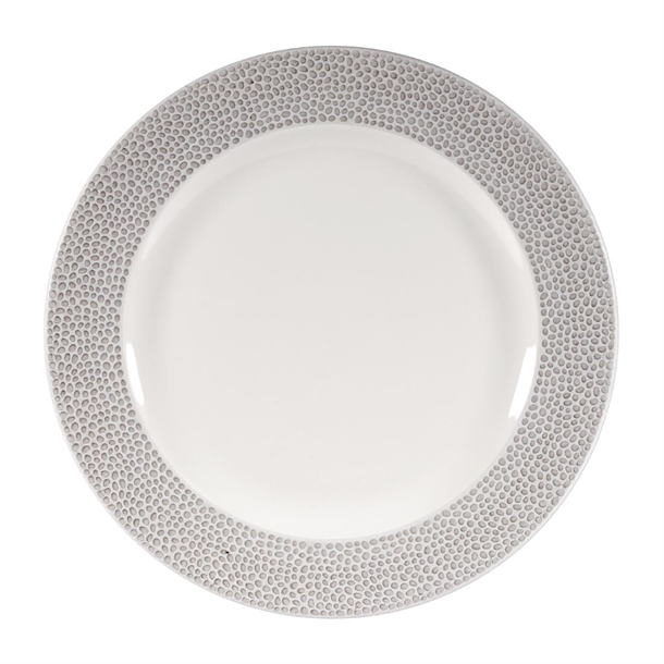 Churchill Isla Spinwash Shale Grey Footed Plate - 10 7/8" (Box 12) (B2B)
