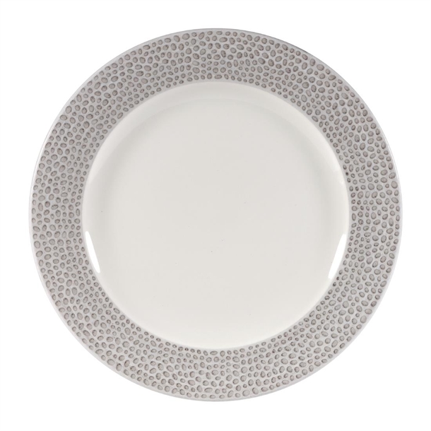 Churchill Isla Spinwash Shale Grey Plate - 8 1/4" (Box 12) (B2B)