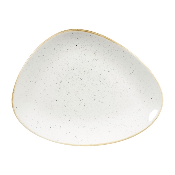 Churchill Stonecast Barley White Triangle Chefs Plate 10 3/8x8" (Box 12)(B2B)