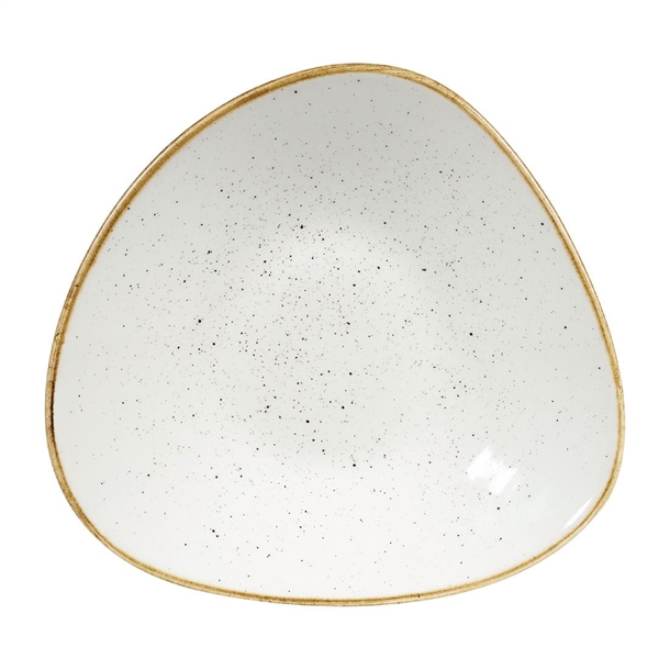 Churchill Stonecast Barley White Triangle Shallow Bwl10.75x10.5"(Box 12)(B2B)