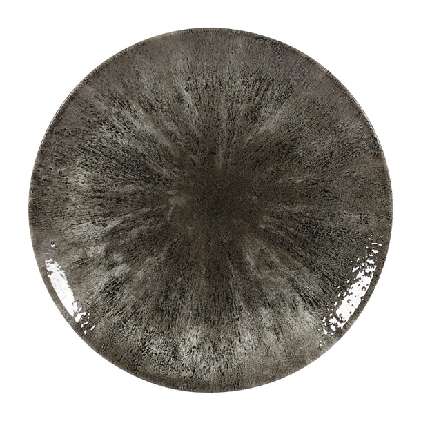 Churchill Stone Quartz Black Evolve Coupe Plate - 10 1/4" (Box 12) (B2B)