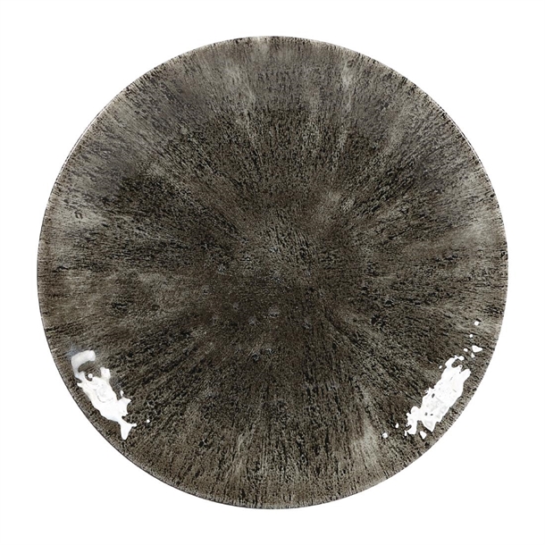 Churchill Stone Quartz Black Evolve Coupe Plate - 6 1/2" (Box 12) (B2B)