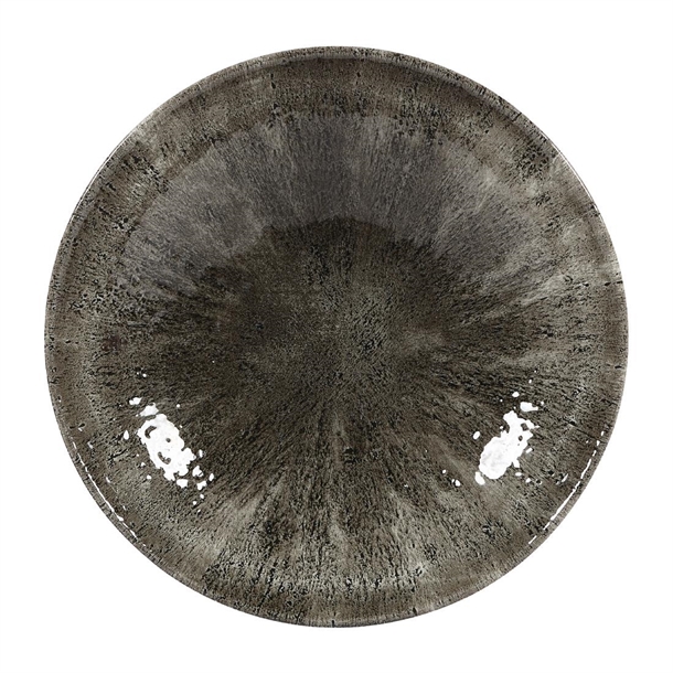 Churchill Stone Quartz Black Evolve Coupe Bowl - 7 1/4" (Box 12) (B2B)