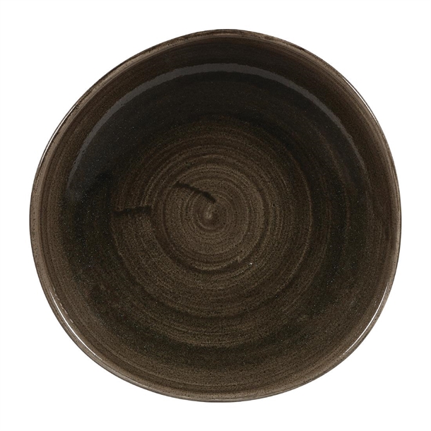 Churchill Stonecast Patina Iron Black Round Trace Plate 10 3/8" (Box 12)(Direct)