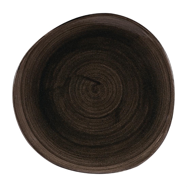 Churchill Stonecast Patina Iron Black Round Trace Plate 11 1/4" (Box 12)(B2B)