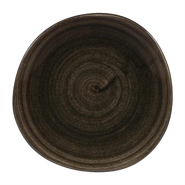 Churchill Stonecast Patina Iron Black Round Trace Plate 7 1/4" (Box 12) (Direct)